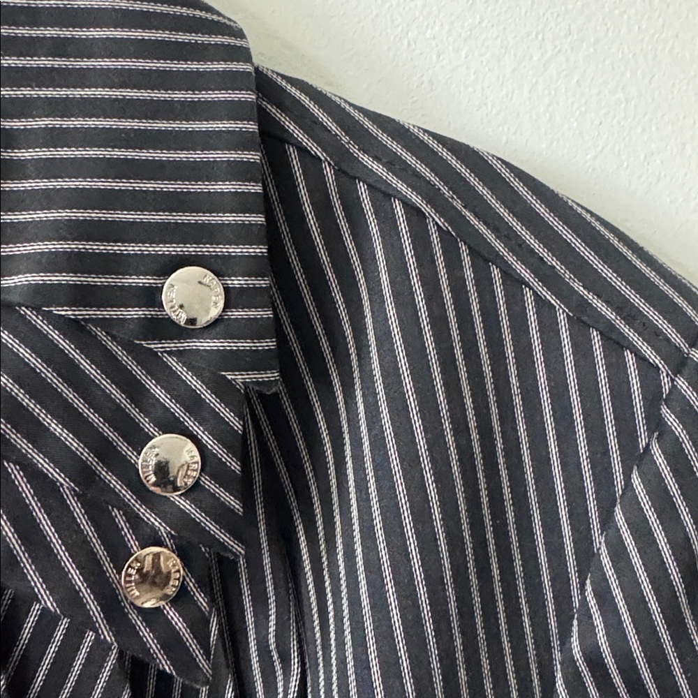 Karen Millen Black and White Pinstripe Midi Dress - Picture 6 of 10
